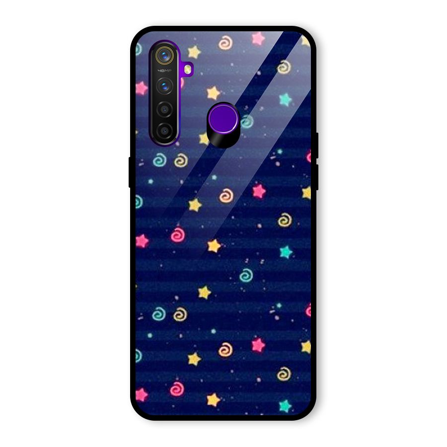 Cute Design Glass Back Case for Realme 5 Pro