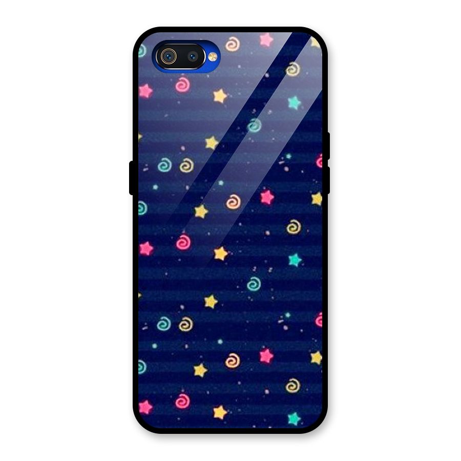 Cute Design Glass Back Case for Realme C2