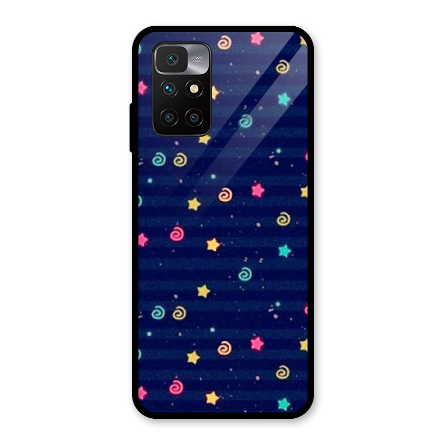 Cute Design Glass Back Case for Redmi 10 Prime