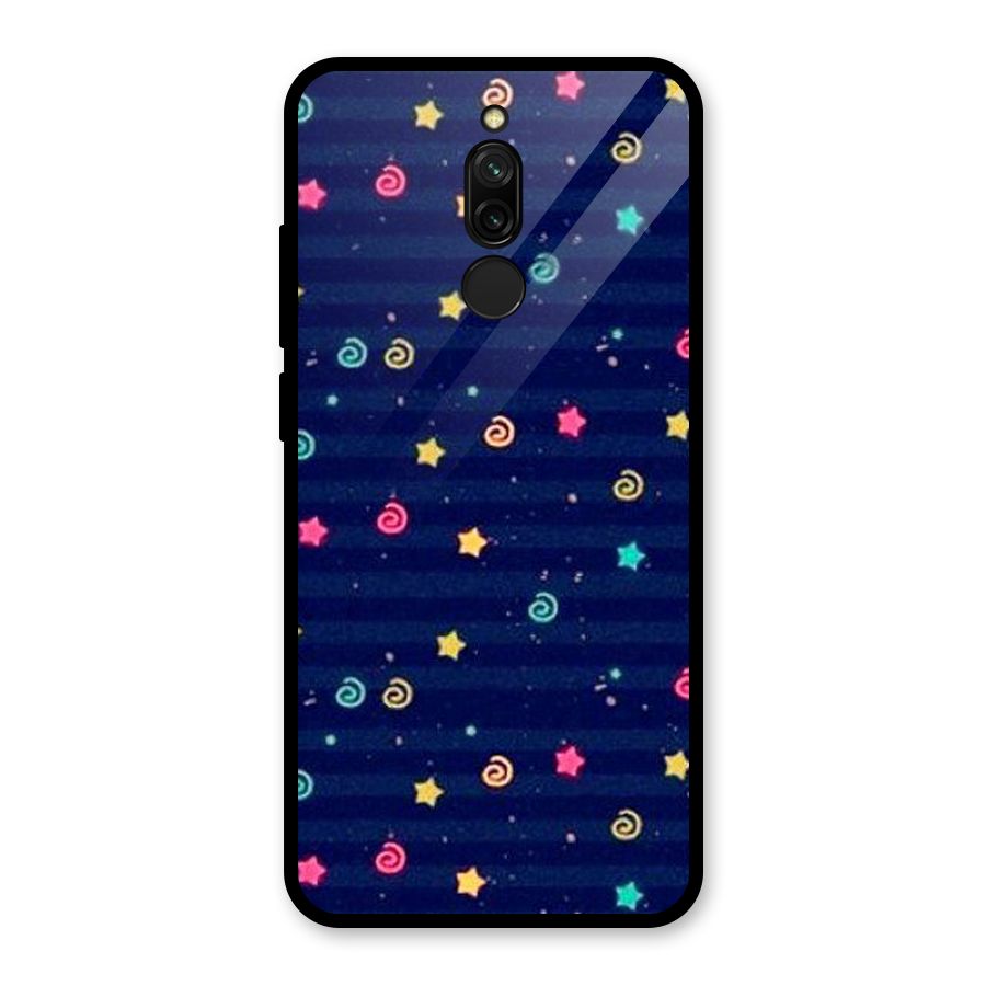 Cute Design Glass Back Case for Redmi 8
