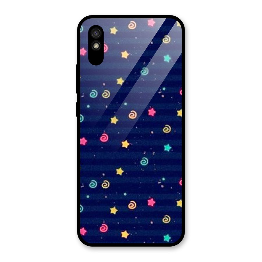 Cute Design Glass Back Case for Redmi 9i