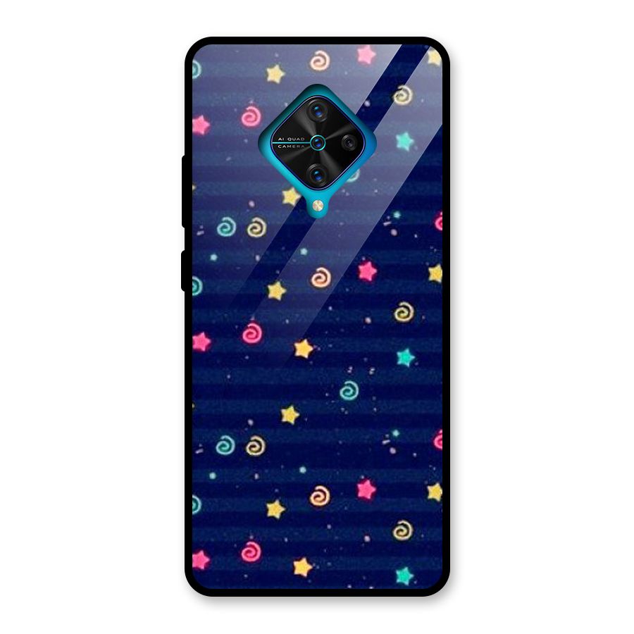 Cute Design Glass Back Case for Vivo S1 Pro