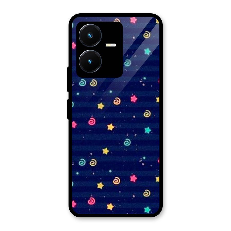 Cute Design Glass Back Case for Vivo Y22