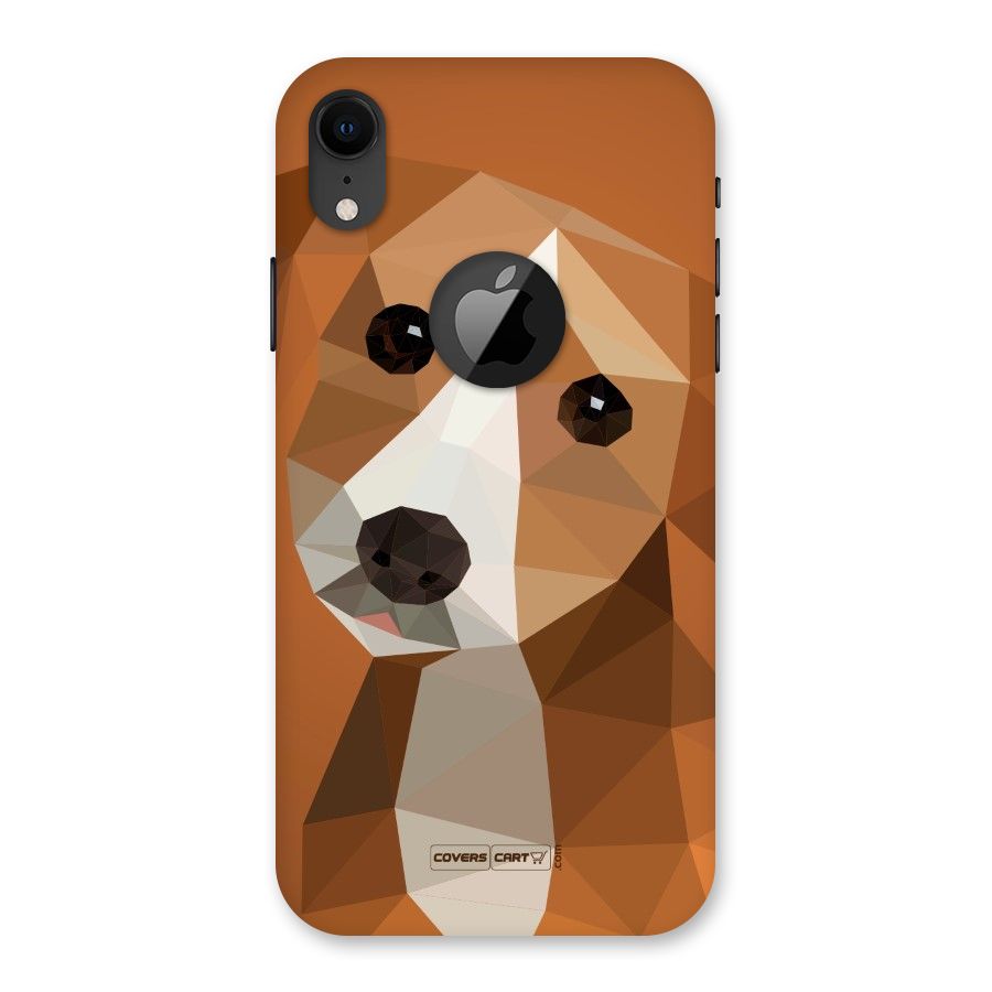 Cute Dog Back Case for iPhone XR Logo Cut