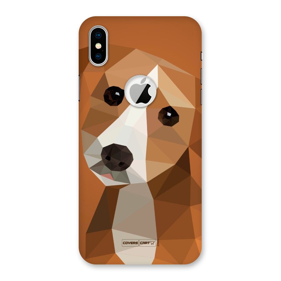 Cute Dog Back Case for iPhone X Logo Cut