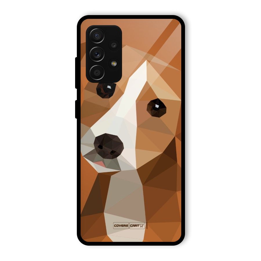 Cute Dog Glass Back Case for Galaxy A53 5G