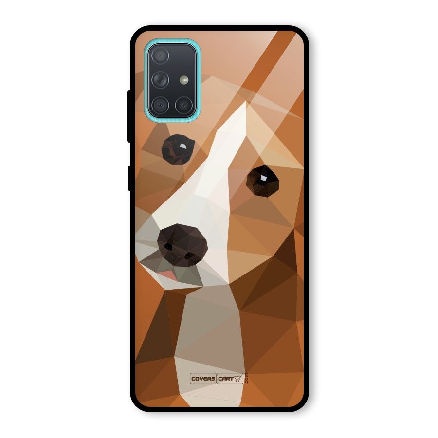 Cute Dog Glass Back Case for Galaxy A71