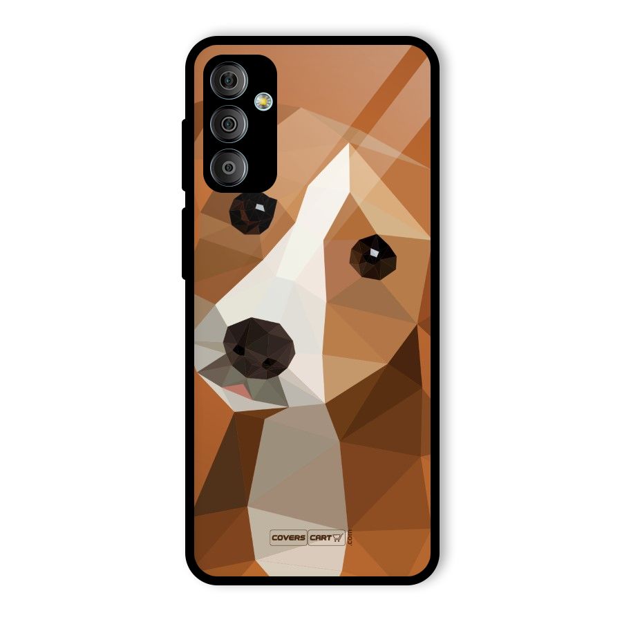 Cute Dog Glass Back Case for Galaxy F23