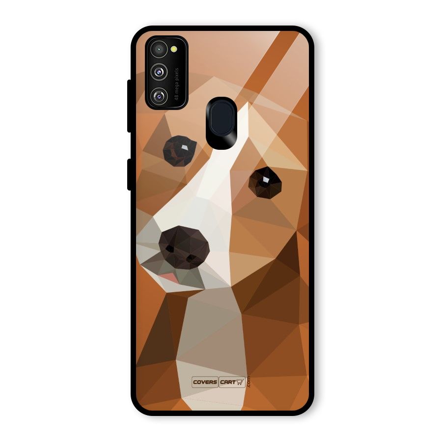 Cute Dog Glass Back Case for Galaxy M30s