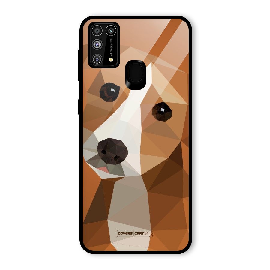 Cute Dog Glass Back Case for Galaxy M31