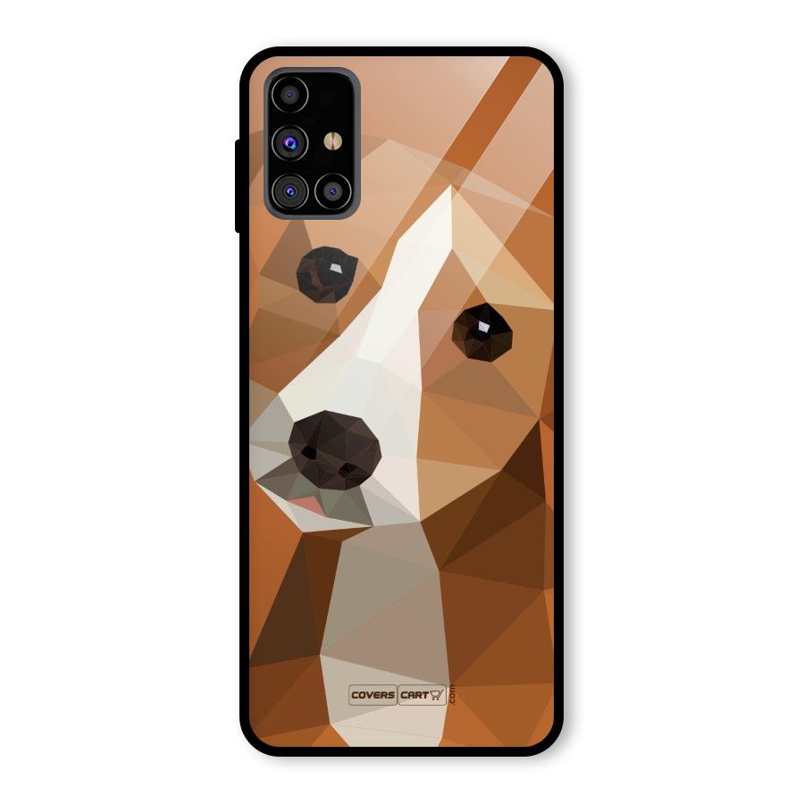 Cute Dog Glass Back Case for Galaxy M31s