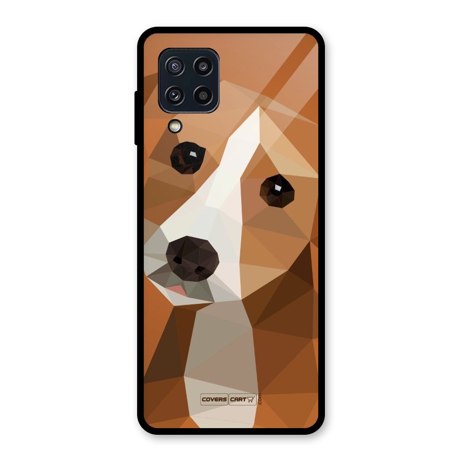 Cute Dog Glass Back Case for Galaxy M32