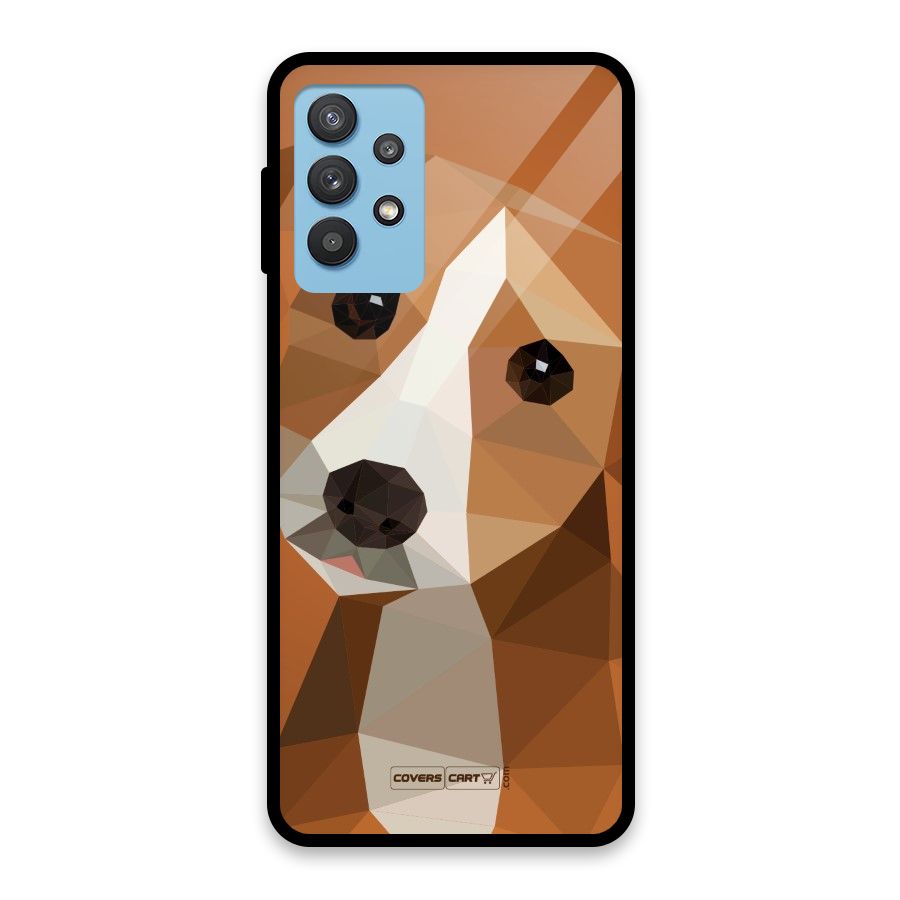 Cute Dog Glass Back Case for Galaxy M32 5G