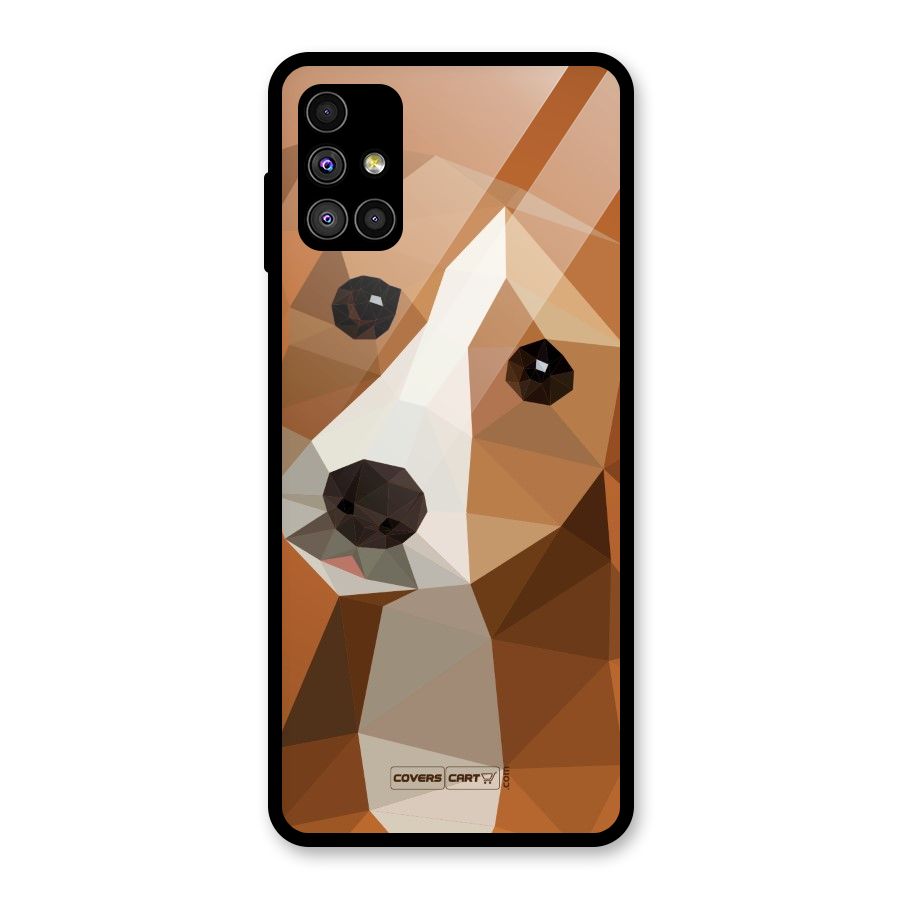 Cute Dog Glass Back Case for Galaxy M51
