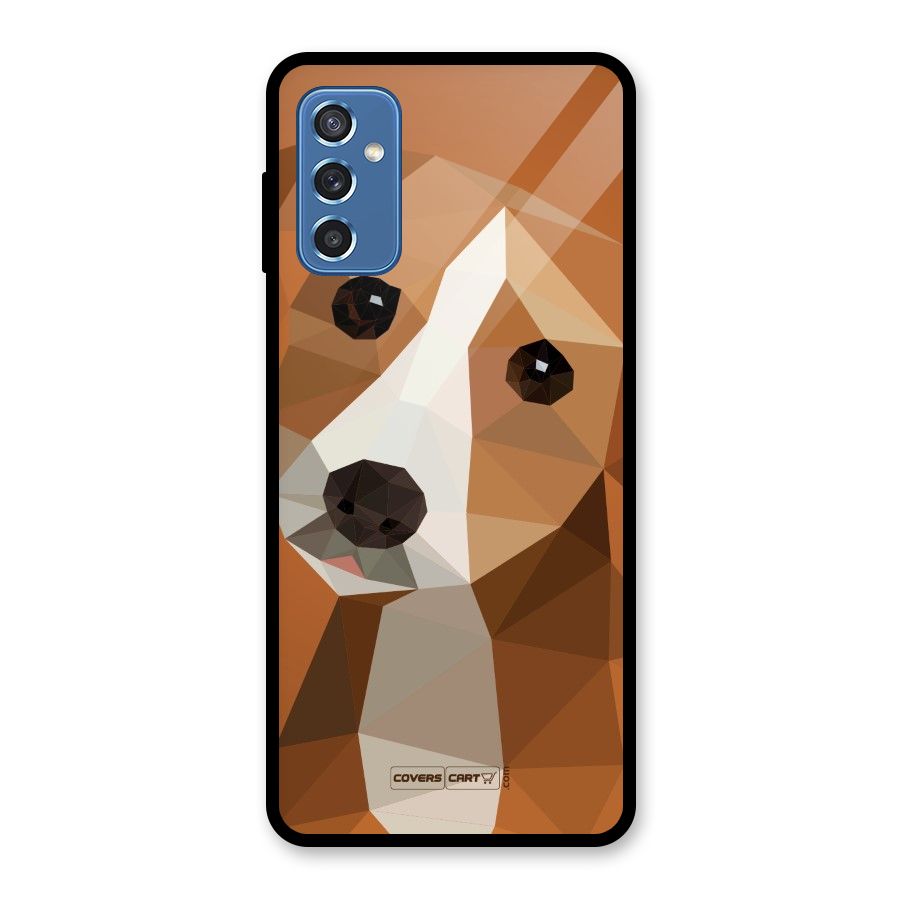 Cute Dog Glass Back Case for Galaxy M52 5G