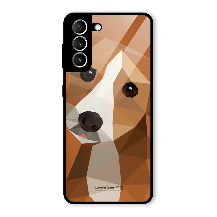 Cute Dog Glass Back Case for Galaxy S21 5G