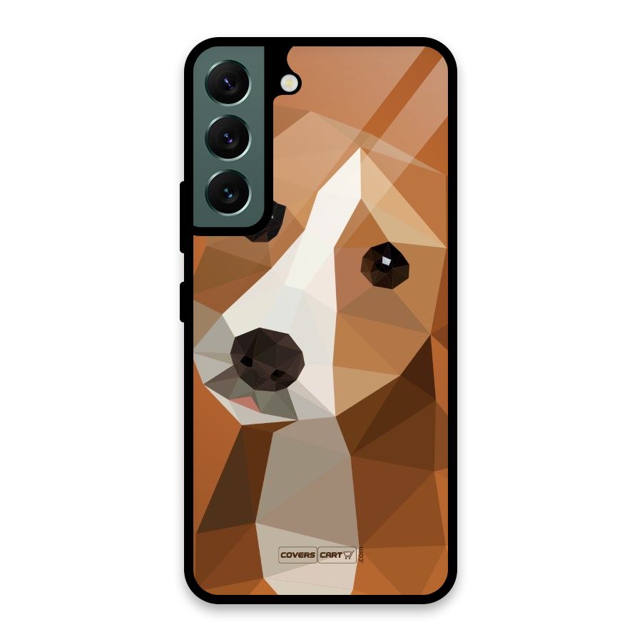 Cute Dog Glass Back Case for Galaxy S22 5G