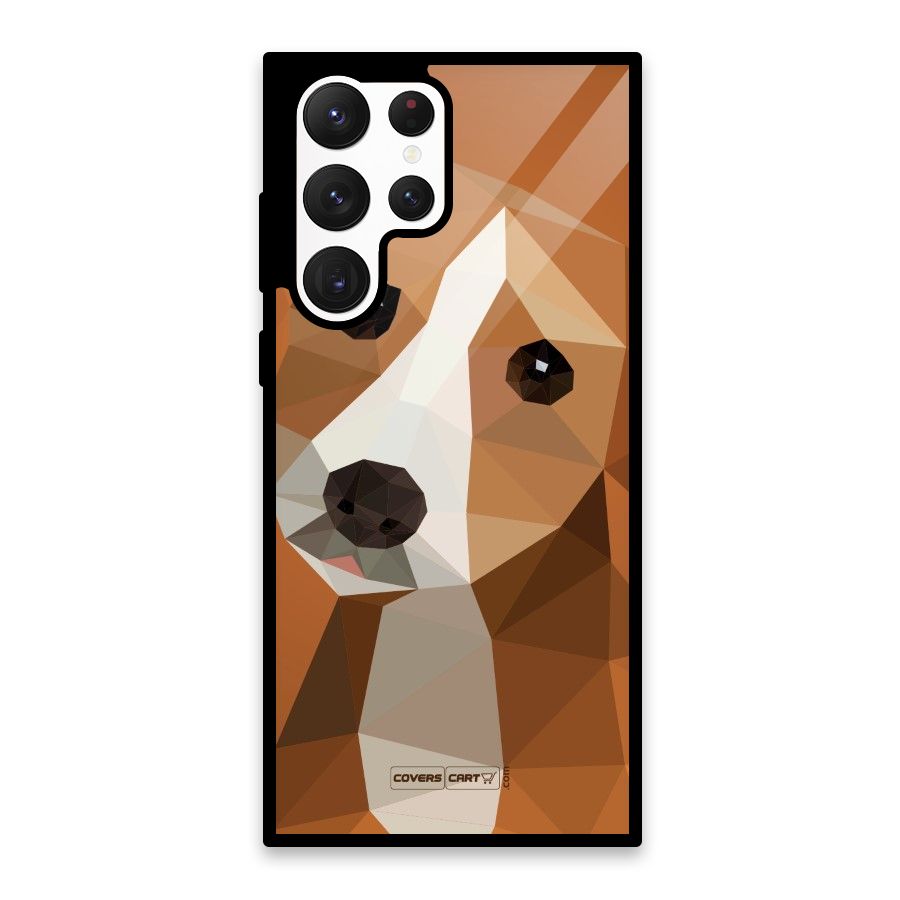 Cute Dog Glass Back Case for Galaxy S22 Ultra 5G