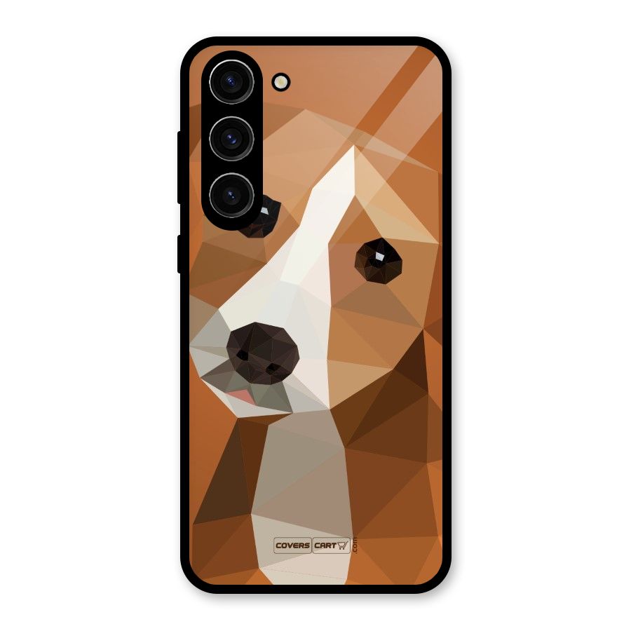 Cute Dog Glass Back Case for Galaxy S23 Plus
