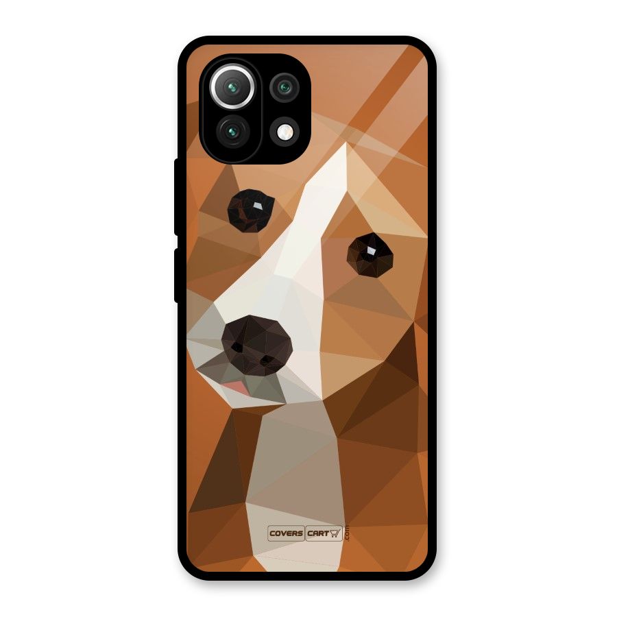 Cute Dog Glass Back Case for Mi 11 Lite