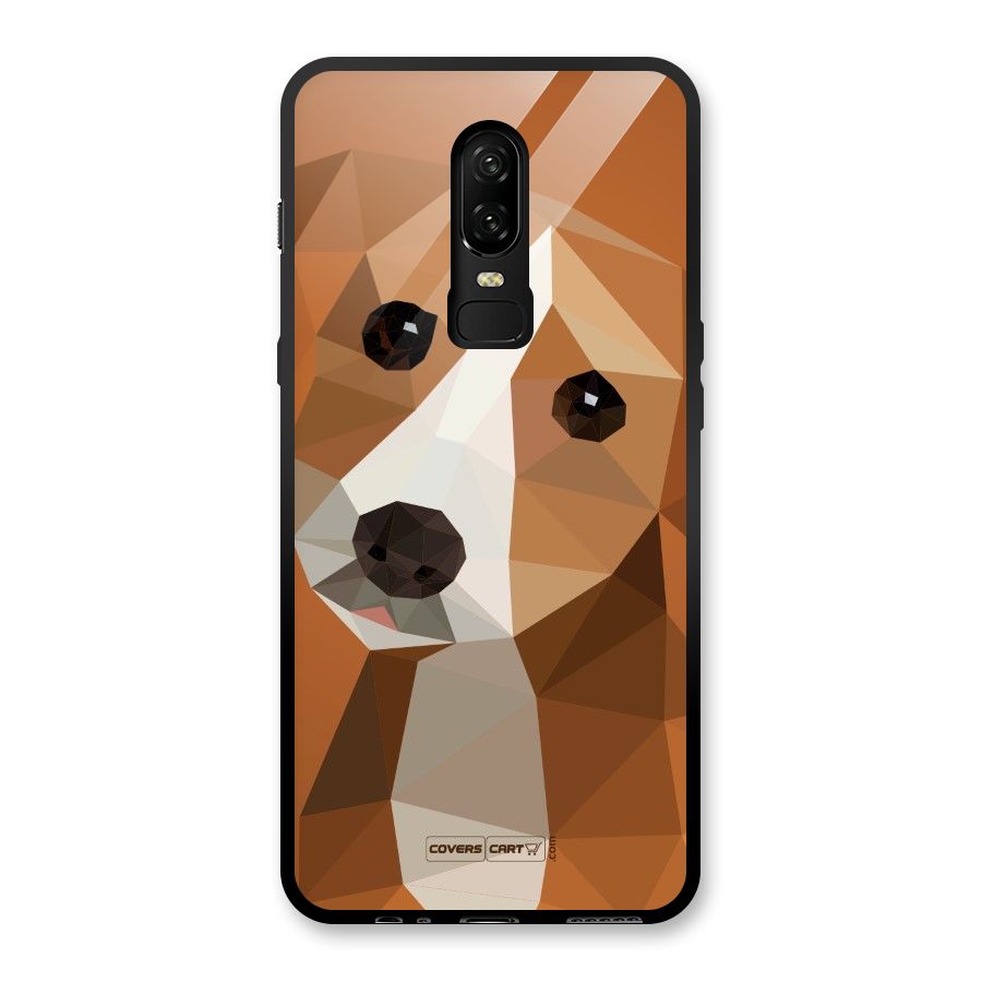 Cute Dog Glass Back Case for OnePlus 6