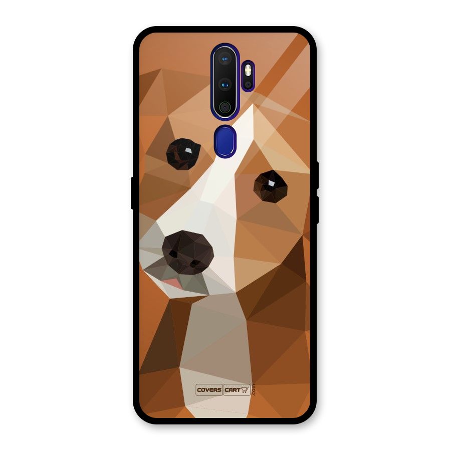 Cute Dog Glass Back Case for Oppo A9 (2020)