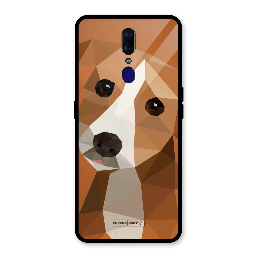 Cute Dog Glass Back Case for Oppo F11