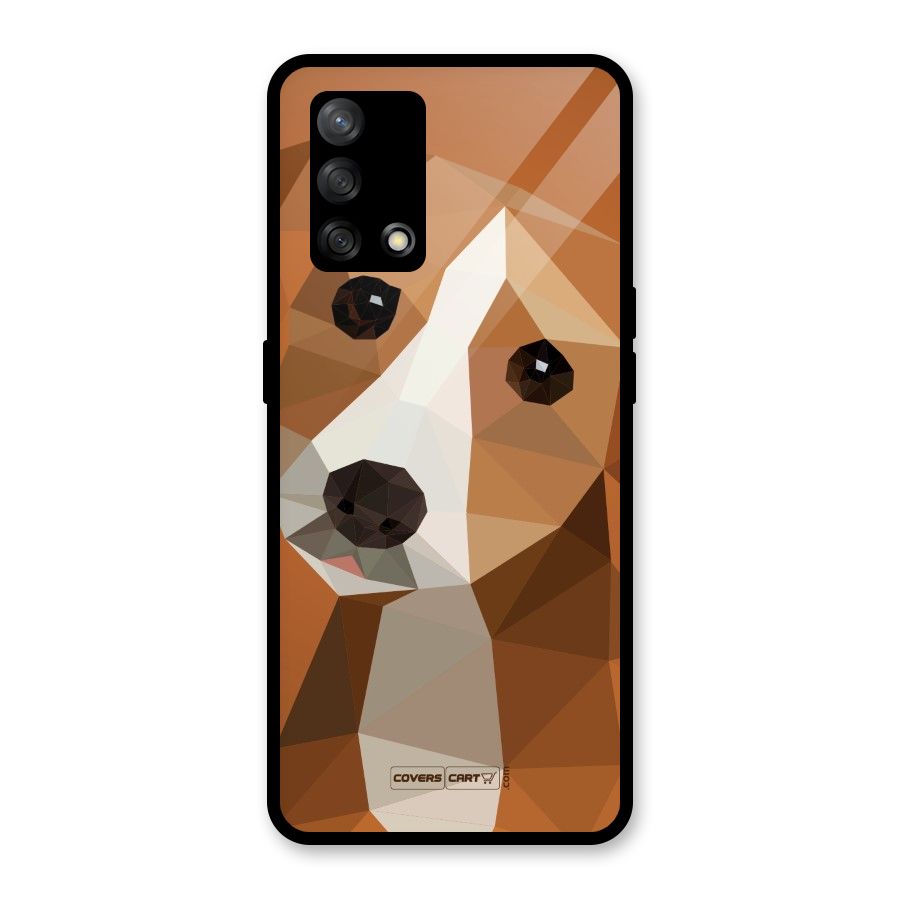 Cute Dog Glass Back Case for Oppo F19