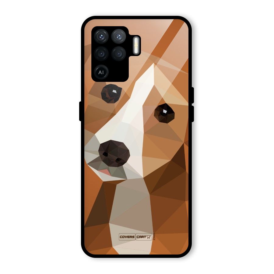 Cute Dog Glass Back Case for Oppo F19 Pro
