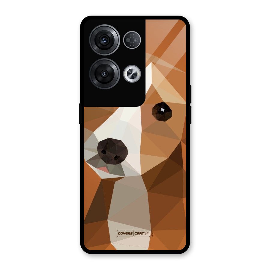 Cute Dog Glass Back Case for Oppo Reno8 Pro 5G
