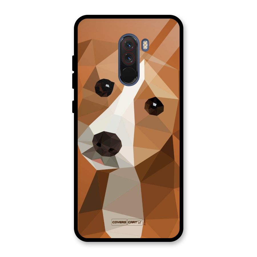 Cute Dog Glass Back Case for Poco F1