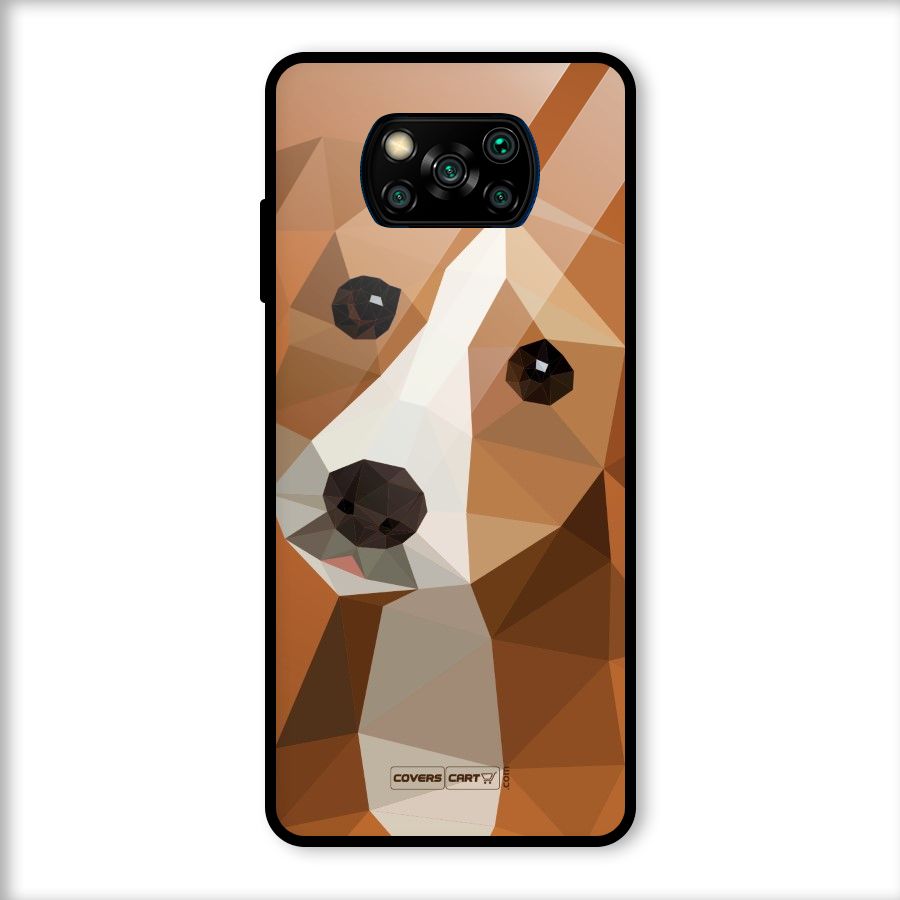 Cute Dog Glass Back Case for Poco X3