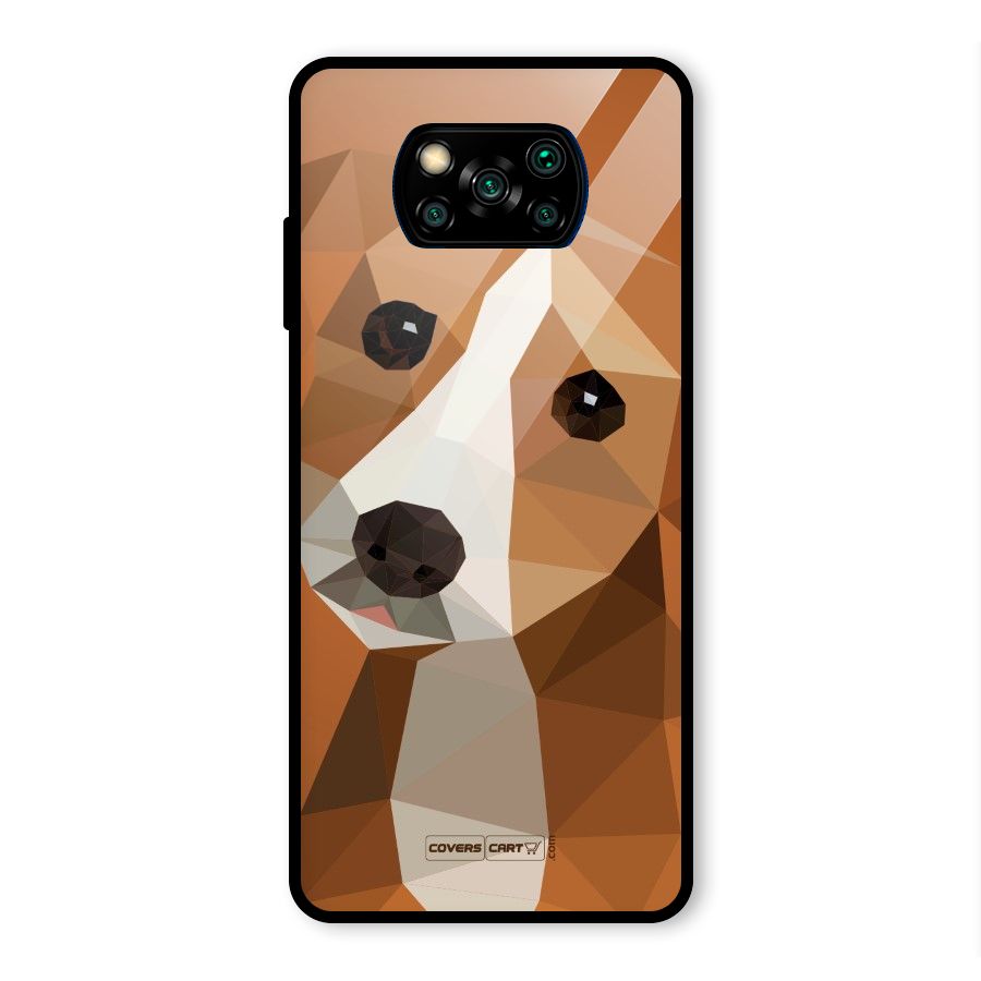 Cute Dog Glass Back Case for Poco X3 Pro