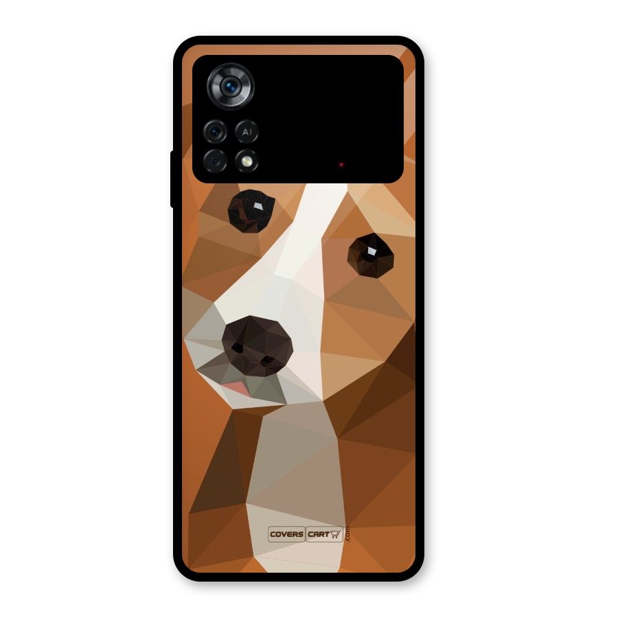 Cute Dog Glass Back Case for Poco X4 Pro 5G