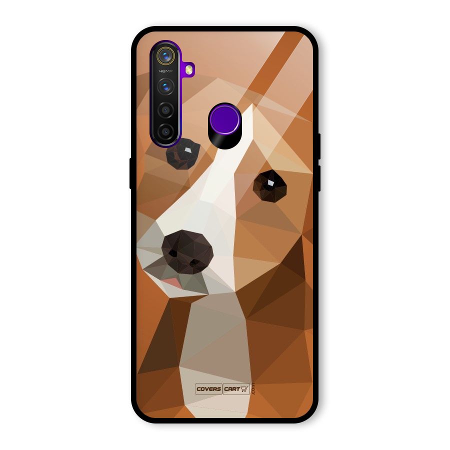 Cute Dog Glass Back Case for Realme 5 Pro