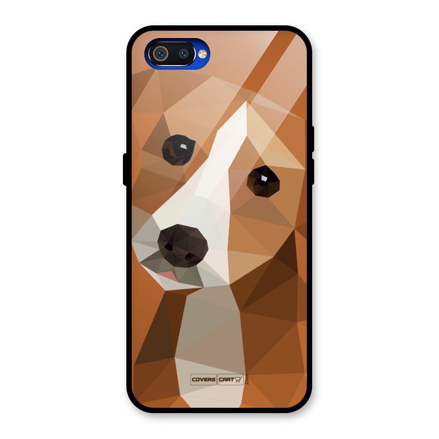 Cute Dog Glass Back Case for Realme C2