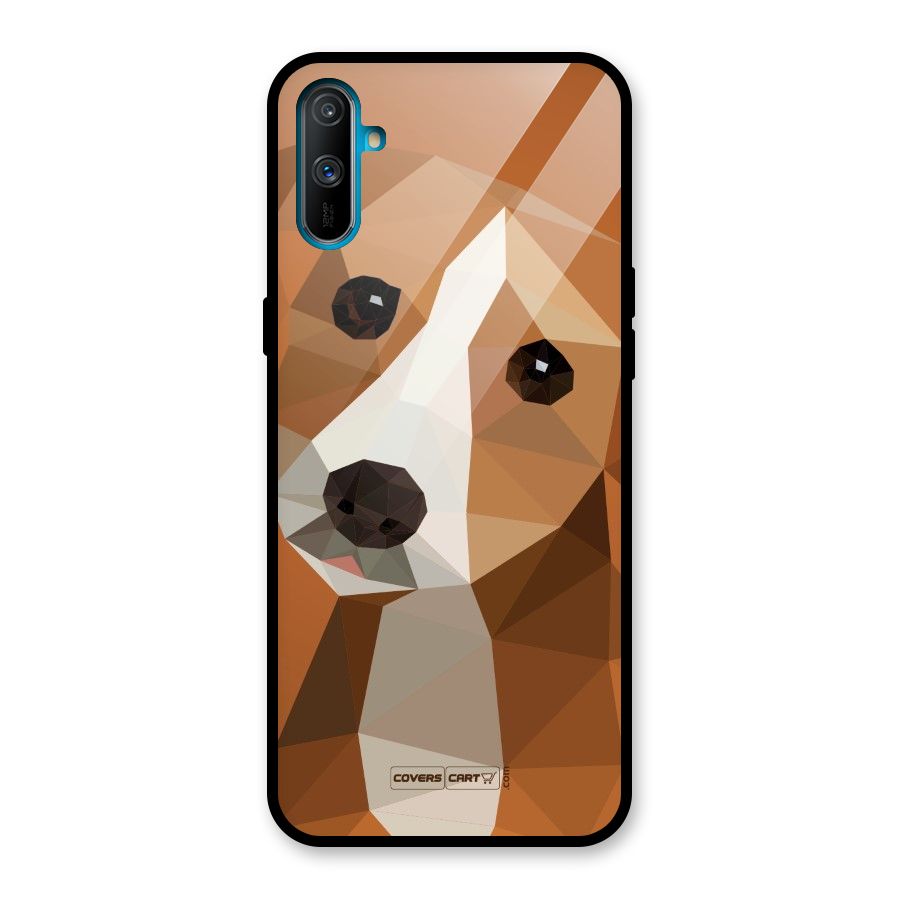 Cute Dog Glass Back Case for Realme C3
