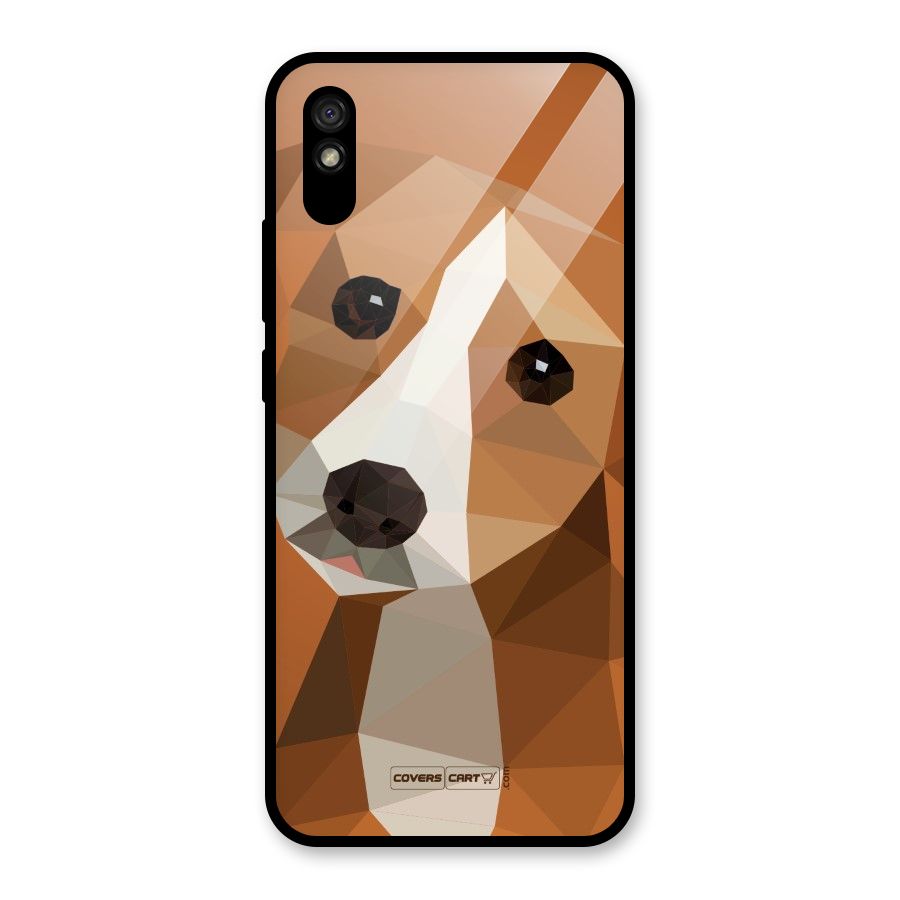 Cute Dog Glass Back Case for Redmi 9A