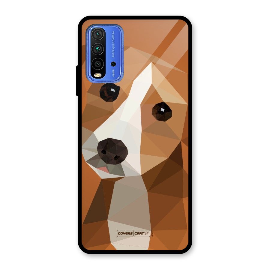 Cute Dog Glass Back Case for Redmi 9 Power