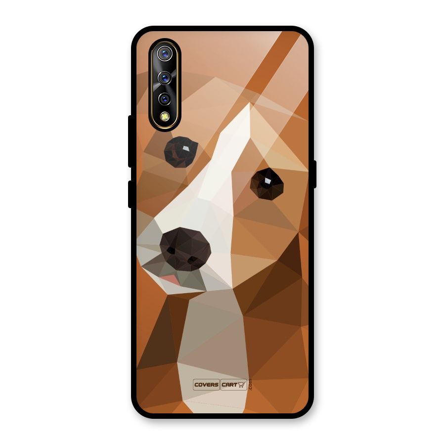 Cute Dog Glass Back Case for Vivo S1