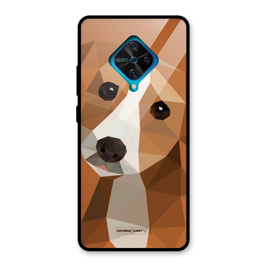 Cute Dog Glass Back Case for Vivo S1 Pro