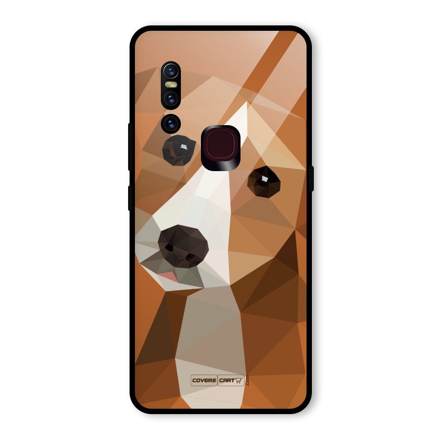 Cute Dog Glass Back Case for Vivo V15