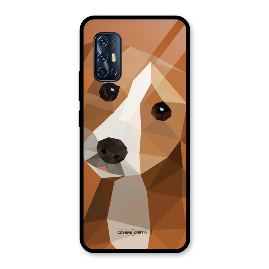 Cute Dog Glass Back Case for Vivo V17
