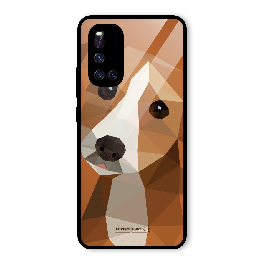 Cute Dog Glass Back Case for Vivo V19