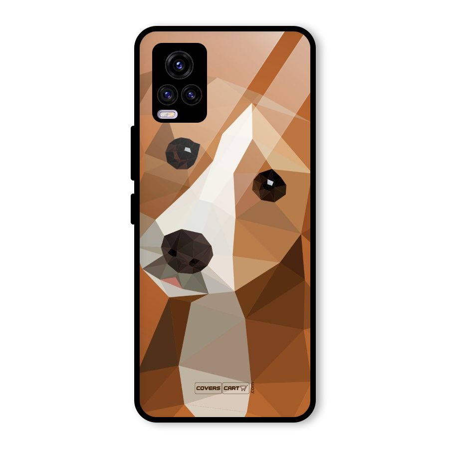 Cute Dog Glass Back Case for Vivo V20