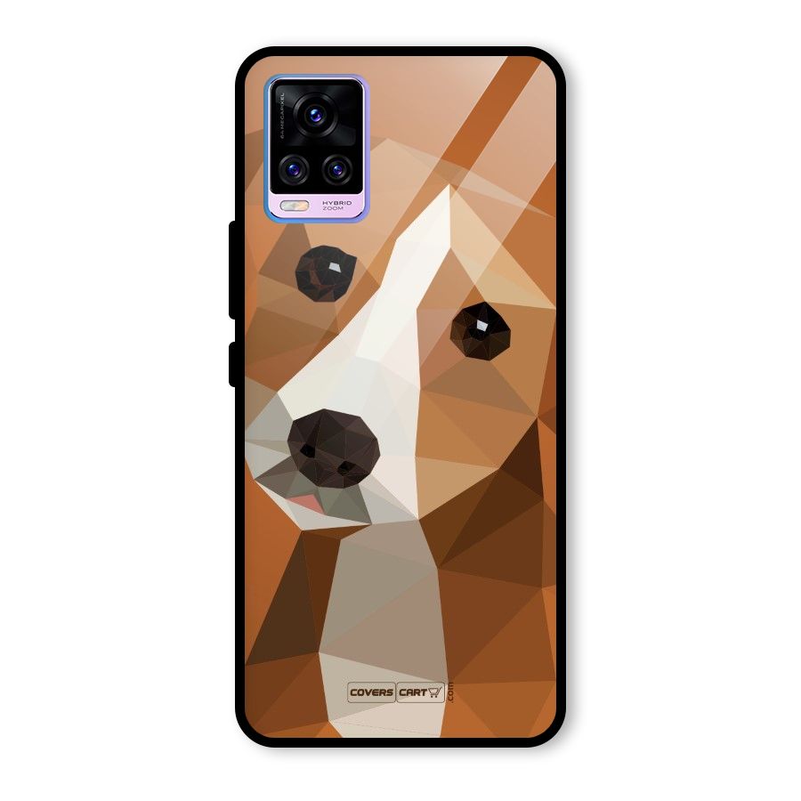 Cute Dog Glass Back Case for Vivo V20 Pro