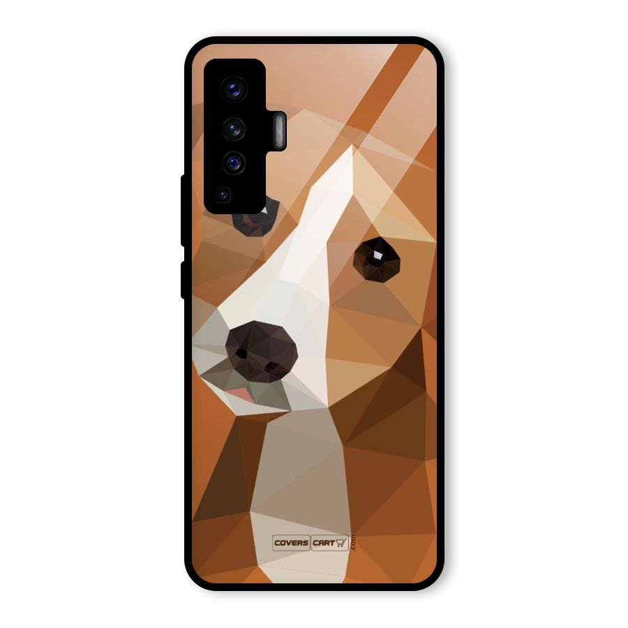 Cute Dog Glass Back Case for Vivo X50