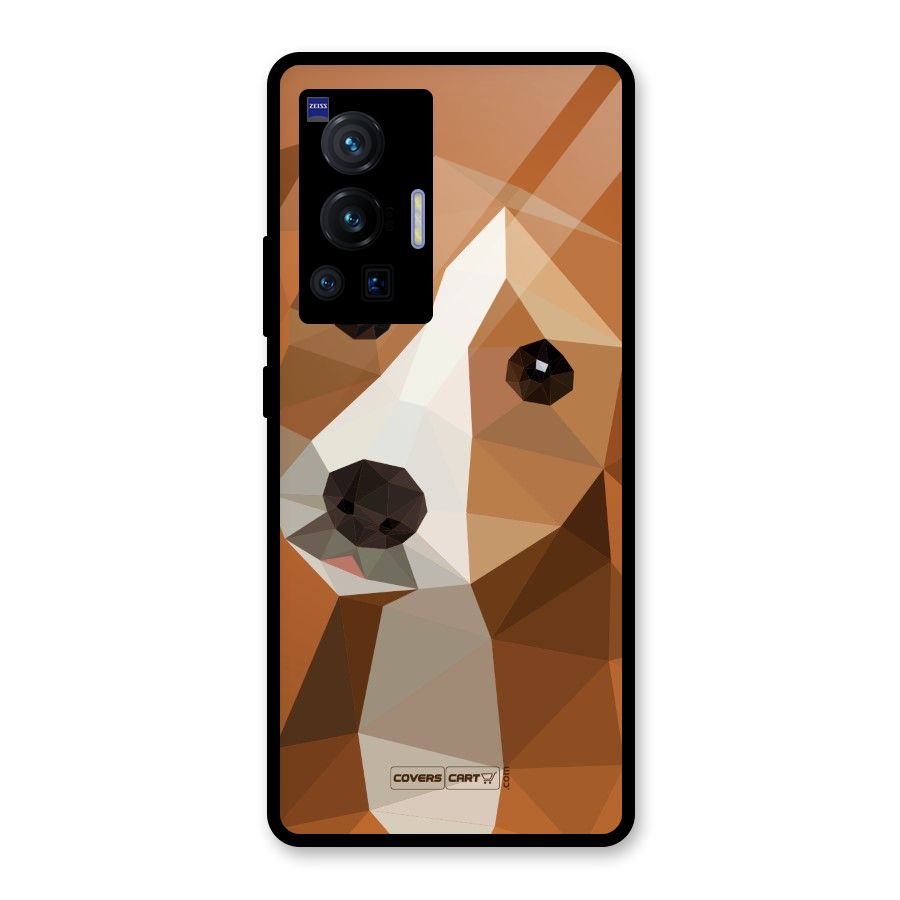 Cute Dog Glass Back Case for Vivo X70 Pro