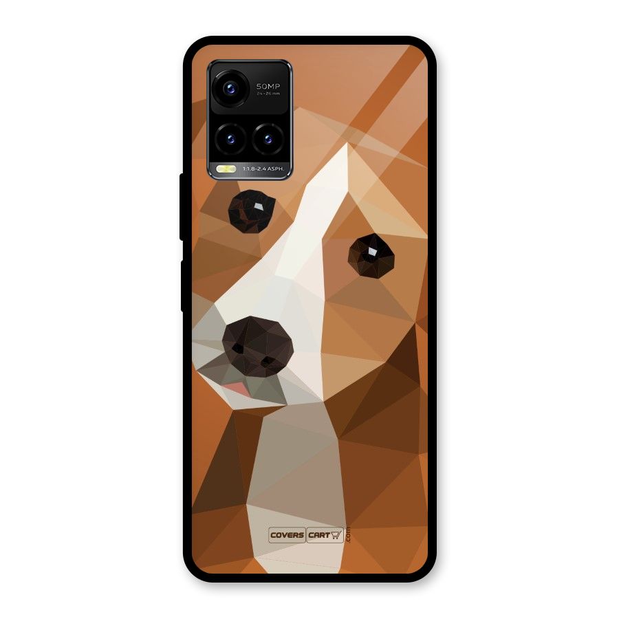 Cute Dog Glass Back Case for Vivo Y21T