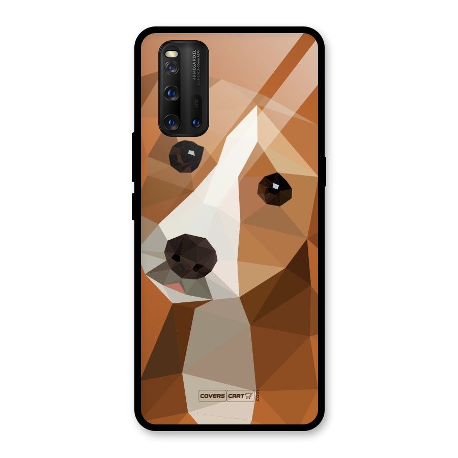 Cute Dog Glass Back Case for Vivo iQOO 3